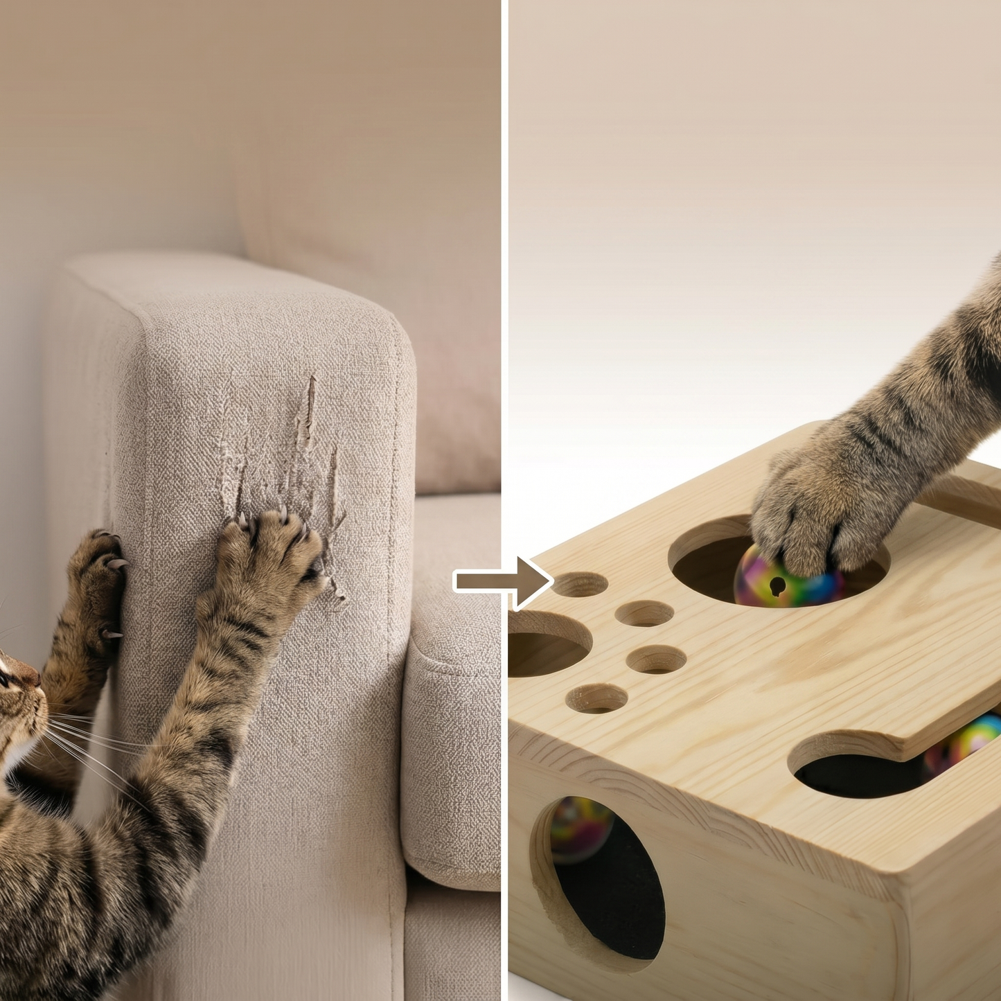 Boîte Enrichissement Lime-Griffes pour Chat